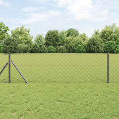 vidaXL Chainlink Fence Ground Fix 25 x 0.4 m PVC-Coated Steel Grey 1