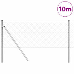 vidaXL Chainlink Fence Ground Fix 10 x 0.4 m Galvanised Steel Silver 3