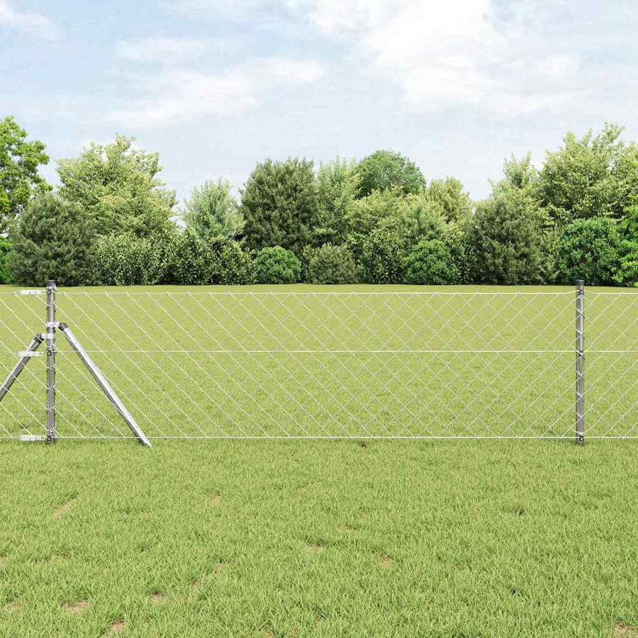 Chainlink Fence Ground Fix Galvanised Steel Silver