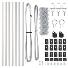 vidaXL Chainlink Fence Ground Fix 10 x 0.8 m Galvanised Steel Silver 6
