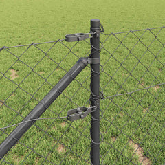 vidaXL Chainlink Fence with Spikes 10 x 0.6 m PVC-Coated Steel Grey 4