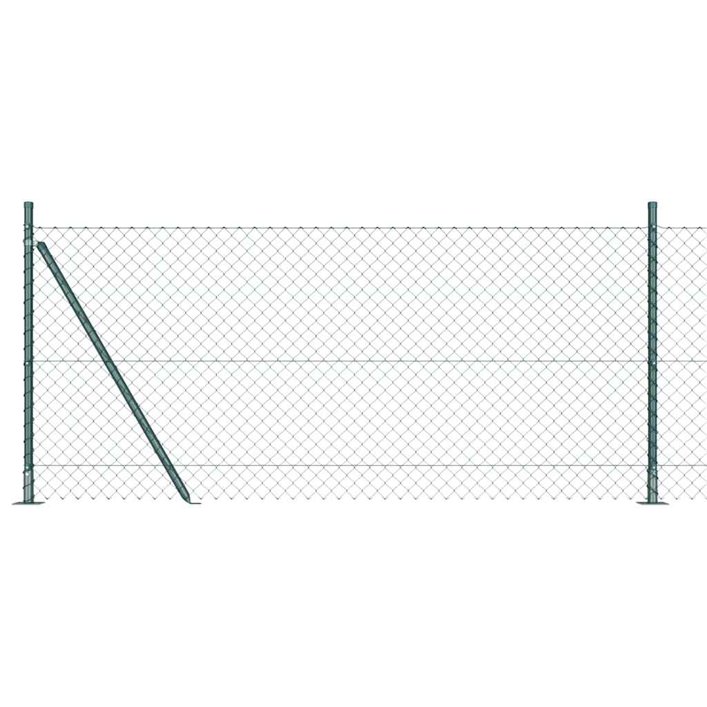 vidaXL Chainlink Fence with Concrete Base 10 x 1 m PVC-Coated Steel 1