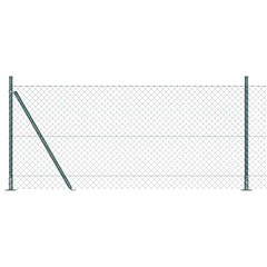 vidaXL Chainlink Fence with Concrete Base 10 x 1 m PVC-Coated Steel 1