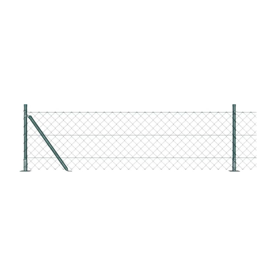 Chainlink Fence with Concrete Base PVC-Coated Steel