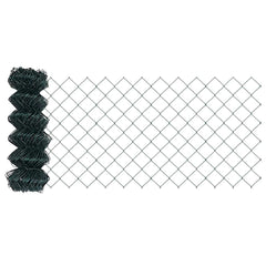 vidaXL Chainlink Fence with Concrete Base 10 x 0.4 m PVC-Coated Steel 4
