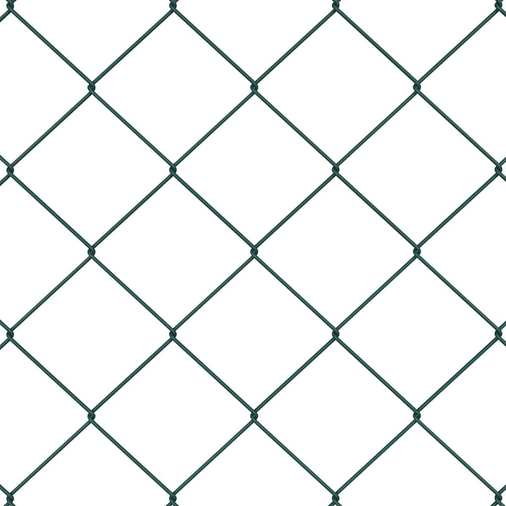 vidaXL Chainlink Fence with Concrete Base 10 x 1 m PVC-Coated Steel 5