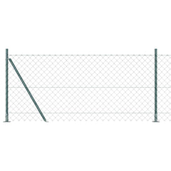 vidaXL Chainlink Fence with Concrete Base 10 x 1 m PVC-Coated Steel 1