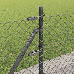 vidaXL Chainlink Fence with Concrete Base 10 x 0.4 m PVC-Coated Steel 5