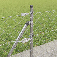 vidaXL Chainlink Fence with Concrete Base 10 x 0.4 m Galvanised Steel 5