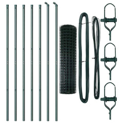 vidaXL Euro Fence Ground Fix 10 x 1 m PVC-Coated Steel Green Mesh 5