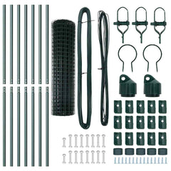vidaXL Euro Fence Ground Fix 10 x 1 m PVC-Coated Steel Green Mesh 6