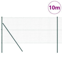 vidaXL Euro Fence Ground Fix 10 x 1 m PVC-Coated Steel Green Mesh 3