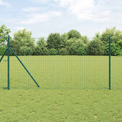 vidaXL Euro Fence Ground Fix 10 x 1 m PVC-Coated Steel Green Mesh 1