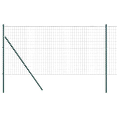 vidaXL Euro Fence Ground Fix 10 x 1 m PVC-Coated Steel Green Mesh 2