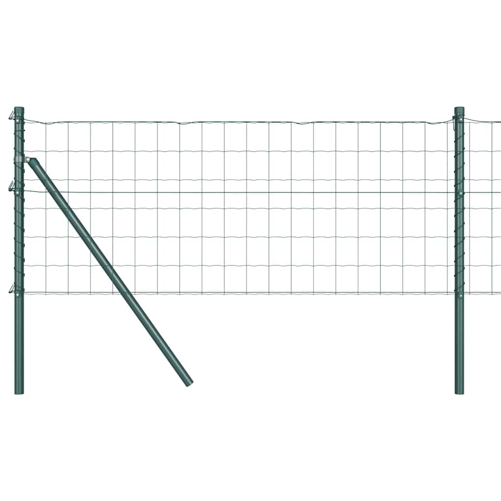 vidaXL Euro Fence Ground Fix 10 x 0.4 m PVC-Coated Steel Green Mesh 2