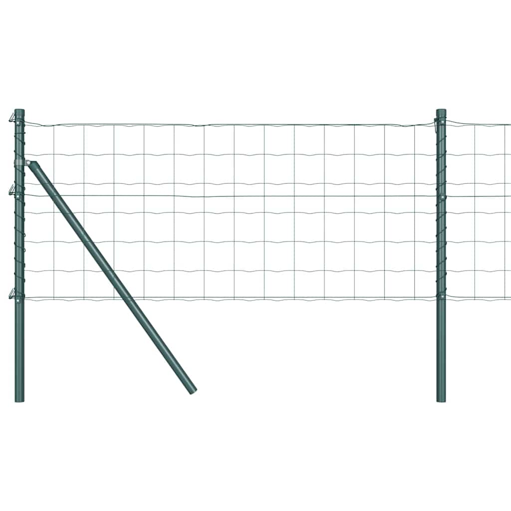 vidaXL Euro Fence Ground Fix 25 x 0.4 m PVC-Coated Steel Green Mesh 2