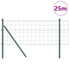 vidaXL Euro Fence Ground Fix 25 x 0.4 m PVC-Coated Steel Green Mesh 3