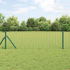 vidaXL Euro Fence Ground Fix 25 x 0.6 m PVC-Coated Steel Green Mesh 1