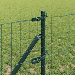 vidaXL Euro Fence Ground Fix 25 x 0.4 m PVC-Coated Steel Green Mesh 4