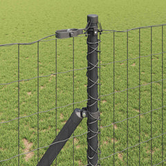 vidaXL Euro Fence Ground Fix 10 x 1 m PVC-Coated Steel Grey Mesh 4