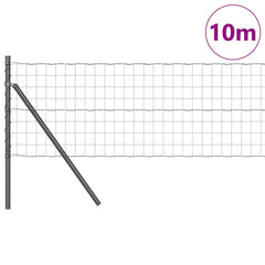 vidaXL Euro Fence Ground Fix 10 x 0.4 m PVC-Coated Steel Grey Mesh 3