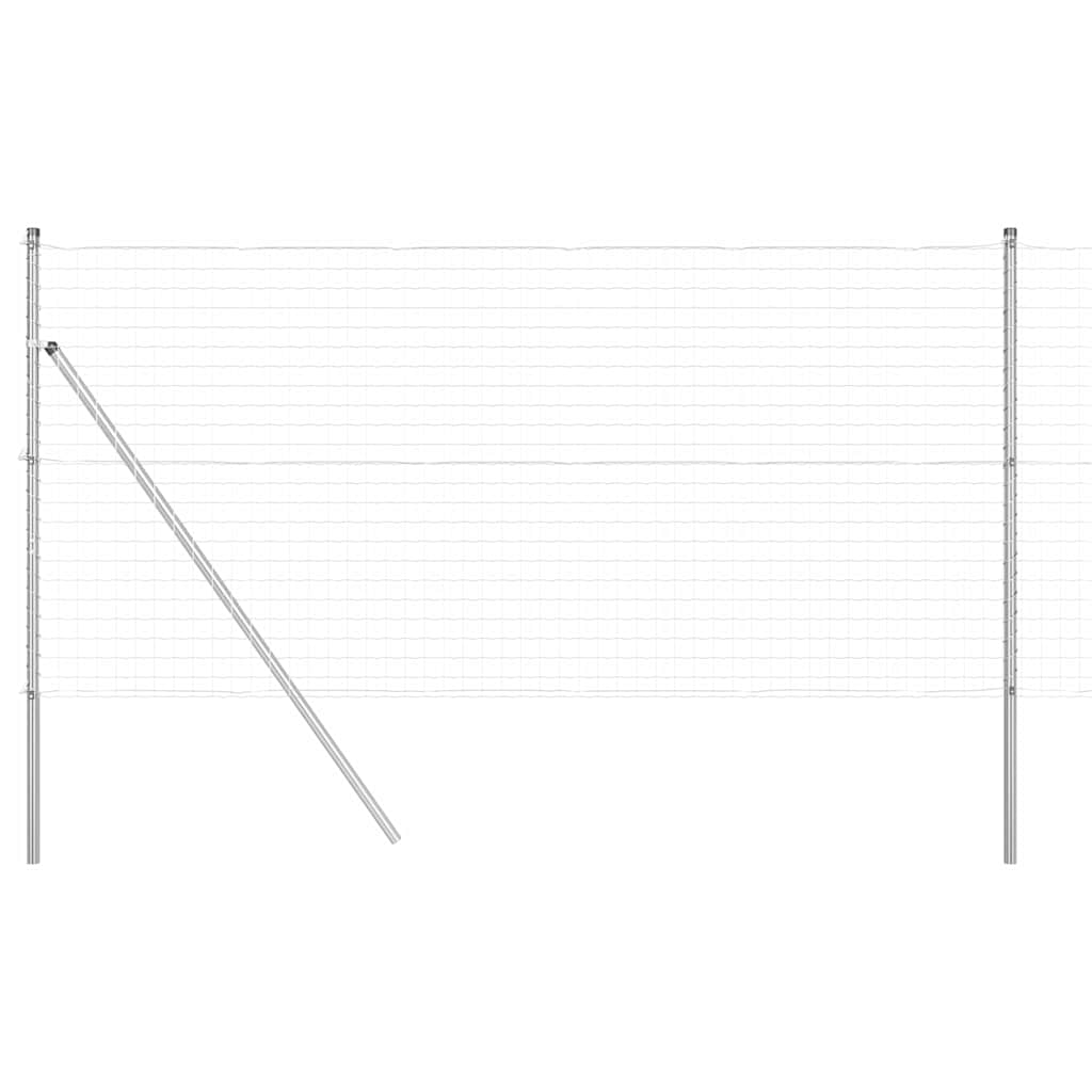 Euro Fence 10 x 0.4 m Silver Mesh Ground Fix Galvanised Steel mesh Size 50 x 50 mm mesh 1 m