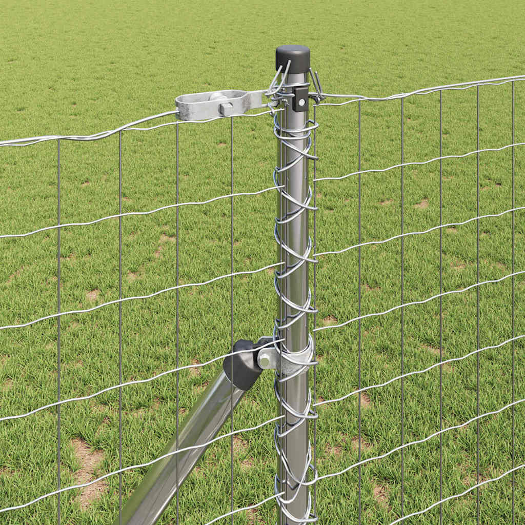 vidaXL Euro Fence Ground Fix 10 x 1 m Galvanised Steel Silver Mesh 4