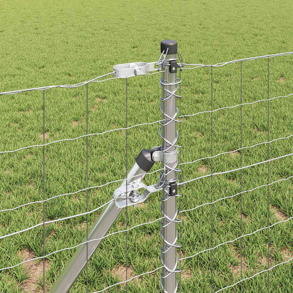 vidaXL Outdoor Euro Fence Ground Fix 10 x 0.8 m Galvanised Steel Mesh 4