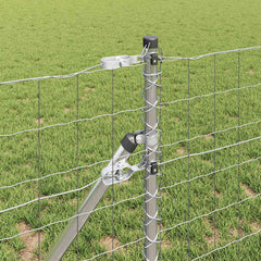 vidaXL Outdoor Euro Fence Ground Fix 10 x 0.8 m Galvanised Steel Mesh 4