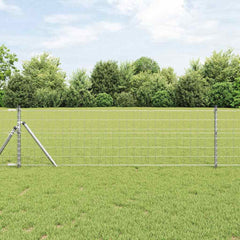 vidaXL Outdoor Euro Fence Ground Fix 10 x 0.8 m Galvanised Steel Mesh 1