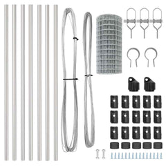 vidaXL Euro Fence Ground Fix 10 x 0.6 m Galvanised Steel Silver Mesh 6