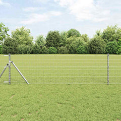 vidaXL Outdoor Euro Fence Ground Fix 25 x 0.4 m Galvanised Steel Mesh 1