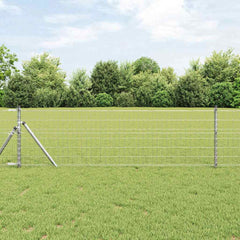vidaXL Outdoor Euro Fence Ground Fix 25 x 0.4 m Galvanised Steel Mesh 1