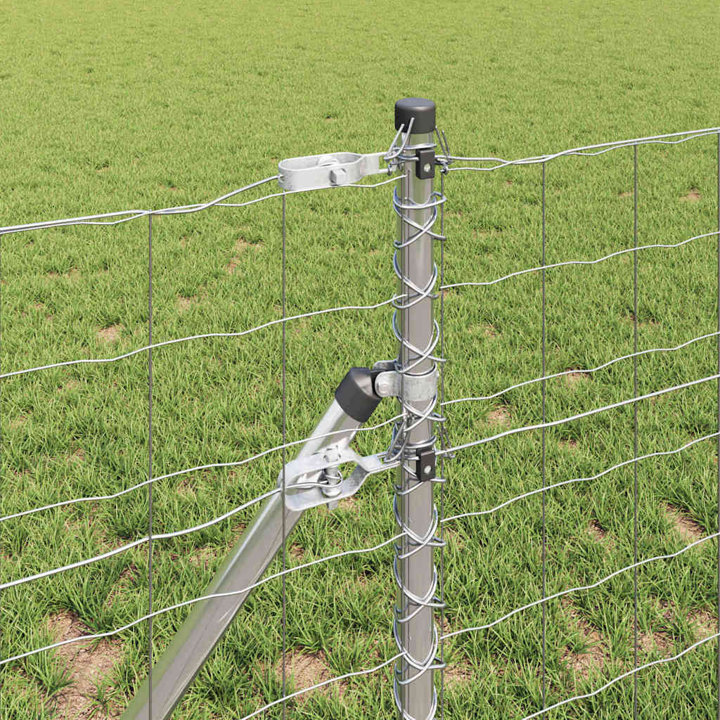 vidaXL Outdoor Euro Fence Ground Fix 25 x 0.6 m Galvanised Steel Mesh 4