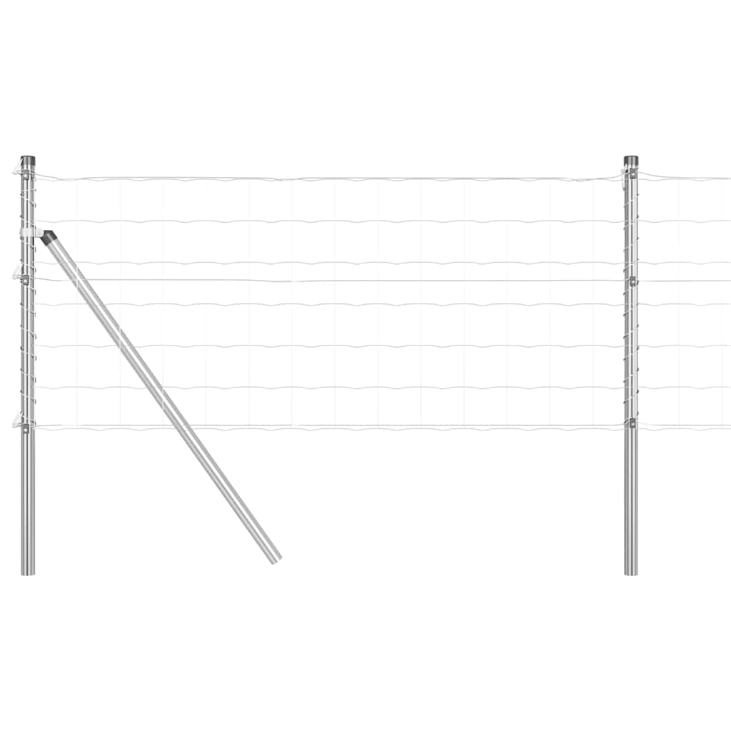 vidaXL Outdoor Euro Fence Ground Fix 25 x 0.6 m Galvanised Steel Mesh 2