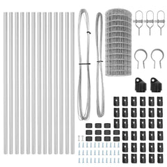 vidaXL Outdoor Euro Fence Ground Fix 25 x 0.6 m Galvanised Steel Mesh 6