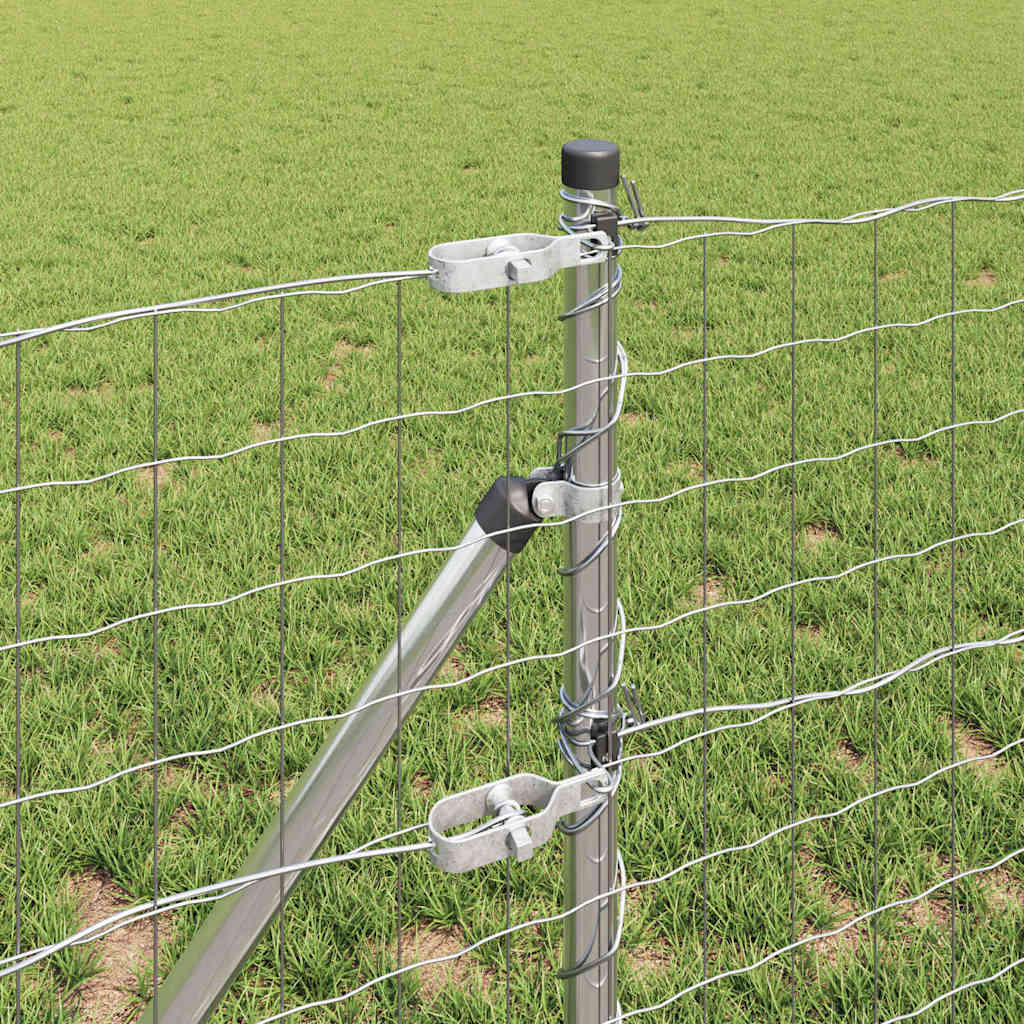 vidaXL Outdoor Euro Fence Ground Fix 25 x 0.4 m Galvanised Steel Mesh 4