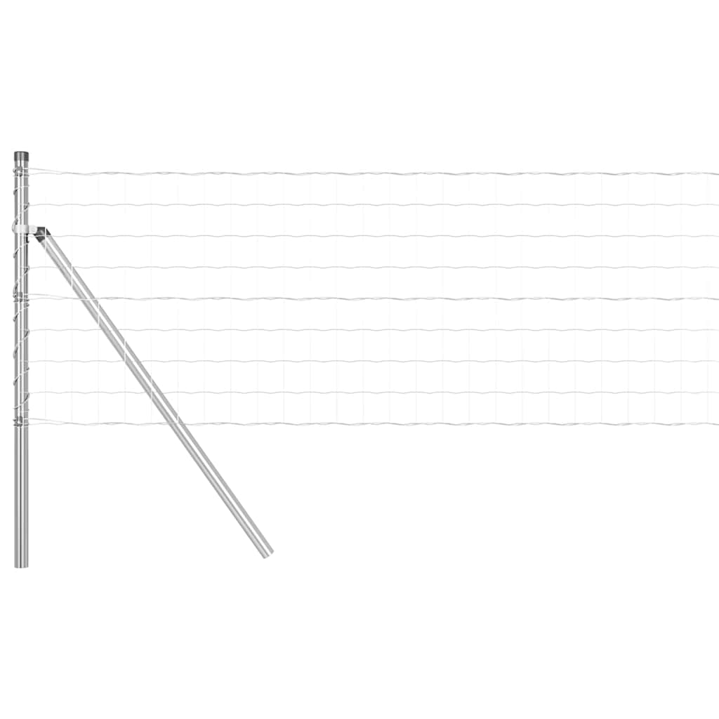 vidaXL Outdoor Euro Fence Ground Fix 25 x 0.4 m Galvanised Steel Mesh 2