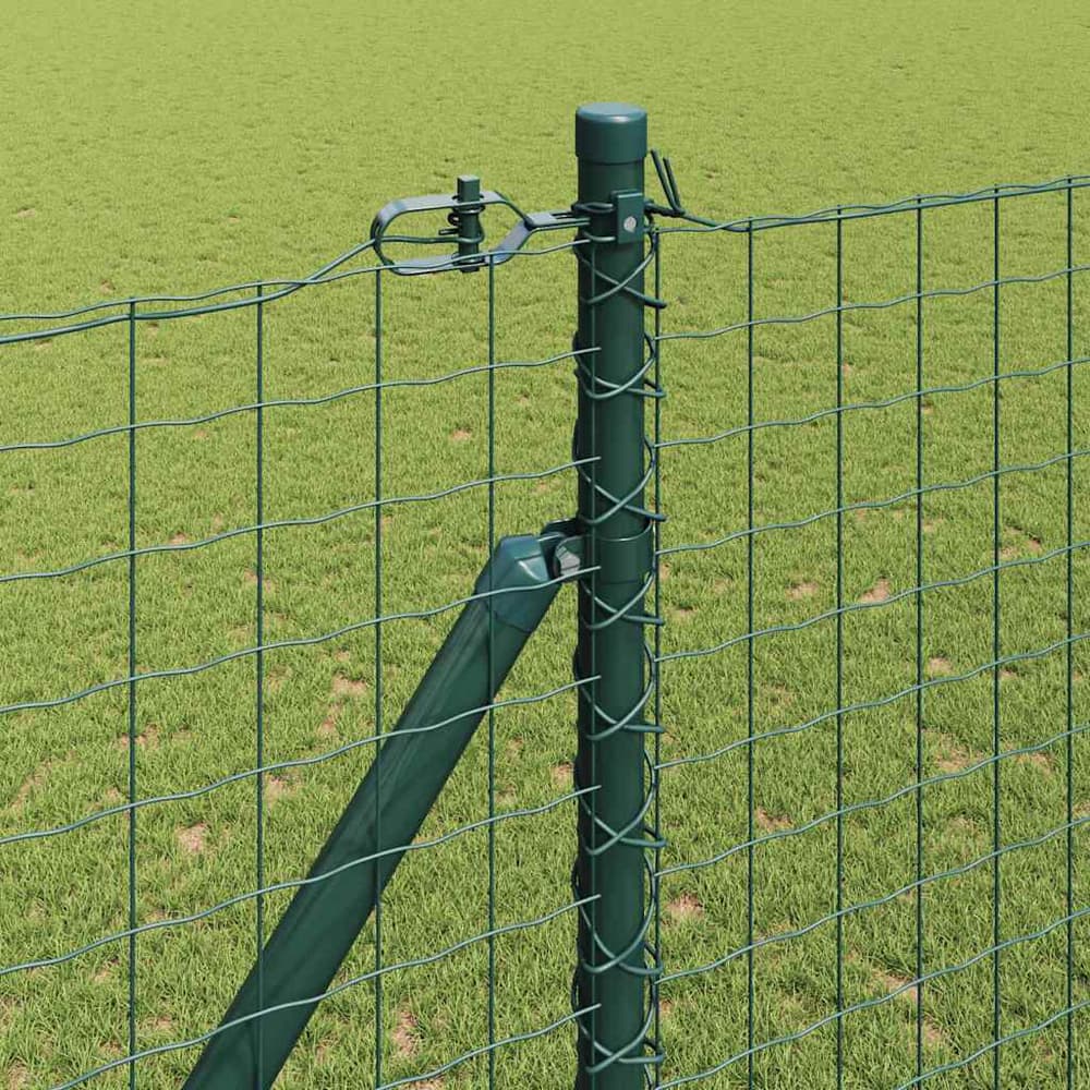 Euro Fence with Spikes 10 x 1 m PVC-Coated Steel Mesh Spike Anchor Fix Green mesh Size 50 x 50 mm mesh 1.5 m