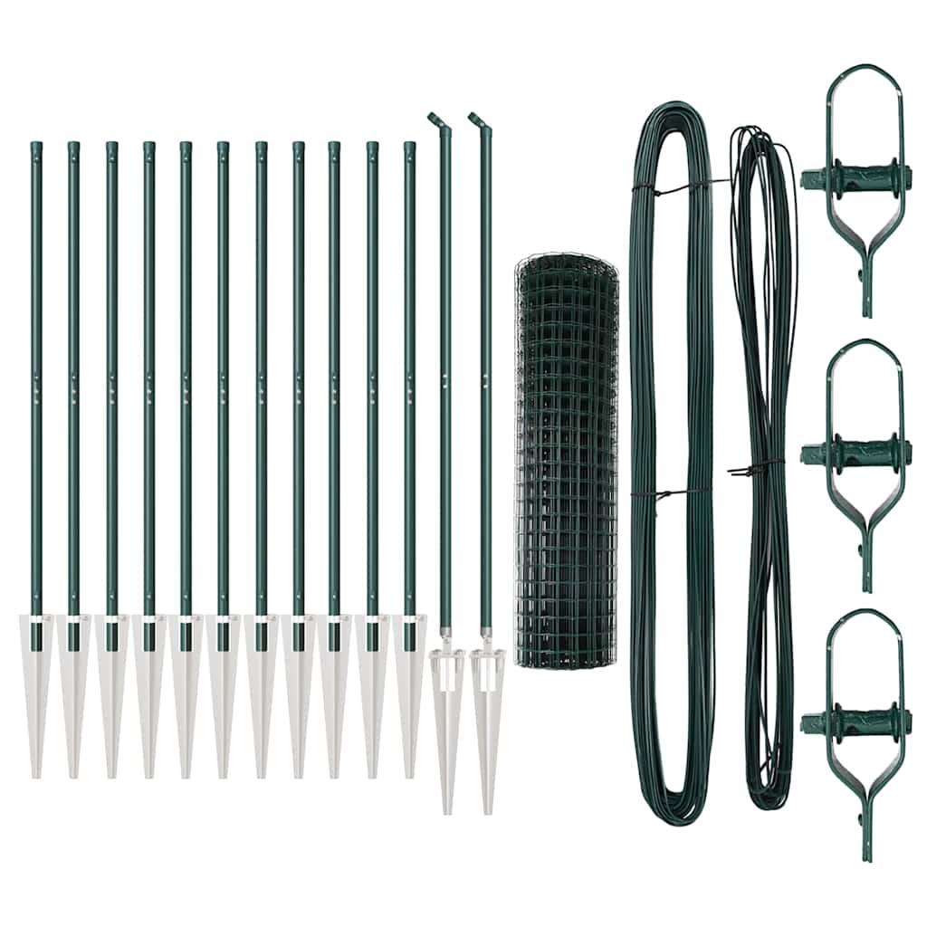 Euro Fence Spikes PVC-Coated Steel Mesh Spike Anchor Fix Green