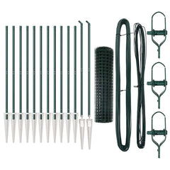 Euro Fence Spikes PVC-Coated Steel Mesh Spike Anchor Fix Green