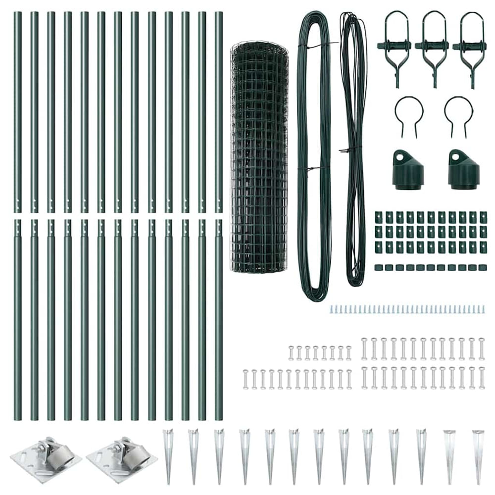 Euro Fence Spikes PVC-Coated Steel Mesh Spike Anchor Fix Green