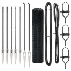 Euro Fence with Spikes 10 x 1 m PVC-Coated Steel Mesh Spike Anchor Fix Grey mesh Size 50 x 75 mm mesh 1.4 m