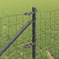 Euro Fence with Spikes 10 x 0.4 m PVC-Coated Steel Mesh Spike Anchor Fix Grey mesh Size 76 x 64 mm mesh 0.6 m
