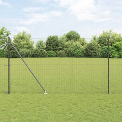 Euro Fence with Spikes 10 x 0.4 m PVC-Coated Steel Mesh Spike Anchor Fix Grey mesh Size 76 x 64 mm mesh 1.6 m