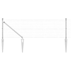 vidaXL Outdoor Euro Fence with Spikes 10 x 0.4 m Galvanised Steel Mesh 2