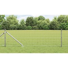 vidaXL Outdoor Euro Fence with Spikes 10 x 0.6 m Galvanised Steel Mesh 1