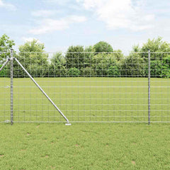 Euro Fence with Spikes 10 x 1.6 m Silver Mesh Spike Anchor Fix Galvanised Steel mesh Size 100 x 100 mm mesh 1 m