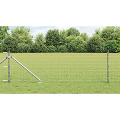 vidaXL Outdoor Euro Fence with Spikes 10 x 0.6 m Galvanised Steel Mesh 1