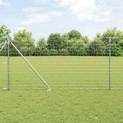 Euro Fence with Spikes 25 x 1.2 m Silver Mesh Spike Anchor Fix Galvanised Steel 76 x 64 mm mesh